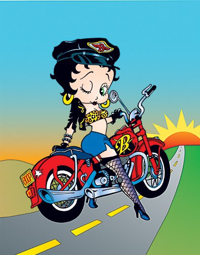 Betty Boop Born to Be Wild Motorcycle Vintage Sexy Animated Pin Up